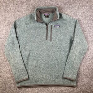 Patagonia Better Sweater 1/4 Zip Fleece Jacket Pullover Mens M Green 25522